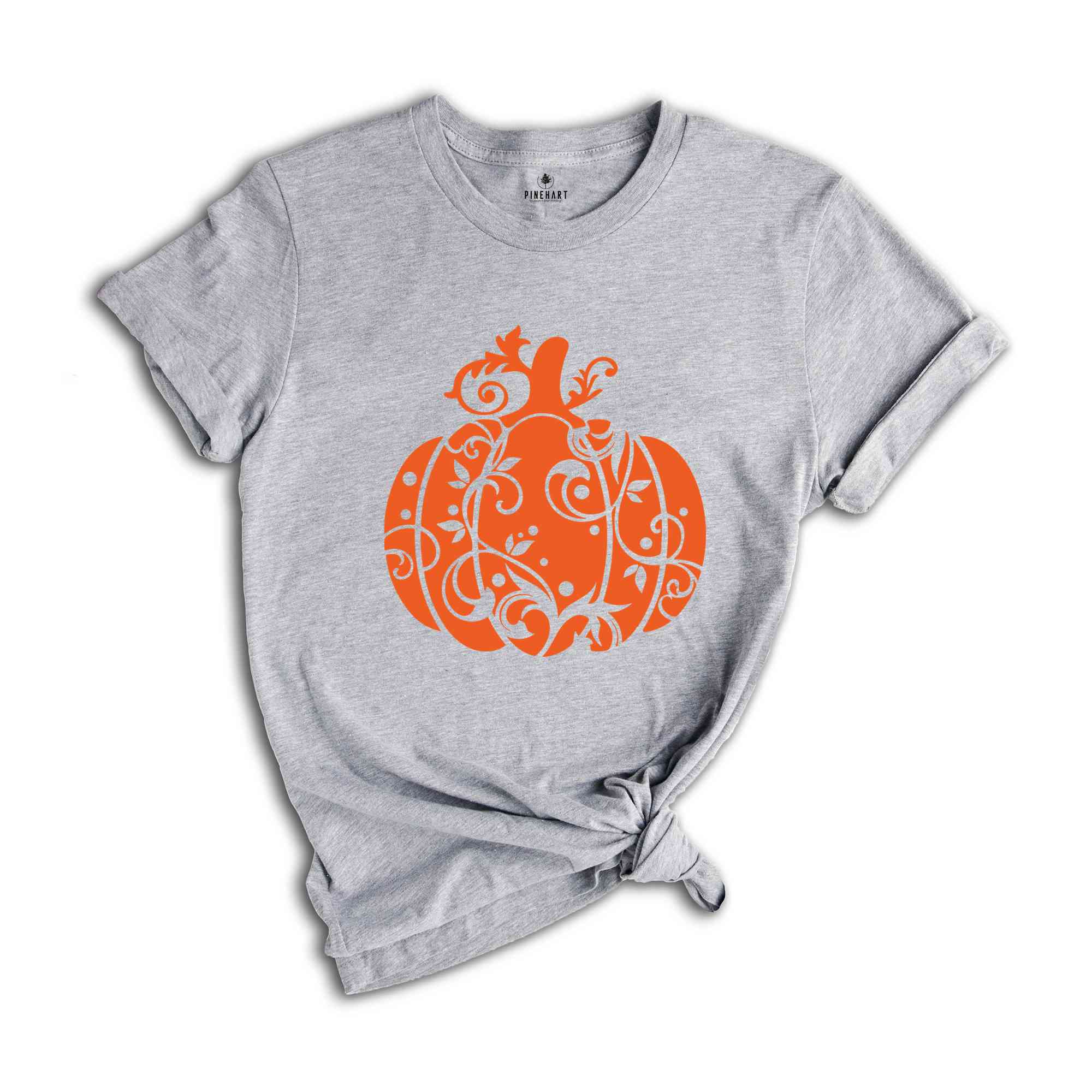 Floral Pumpkin T-Shirt, Halloween Shirt, Halloween Pumpkin Shirt, Fall shirt, Pumpkin Shirt, Halloween Season Gifts