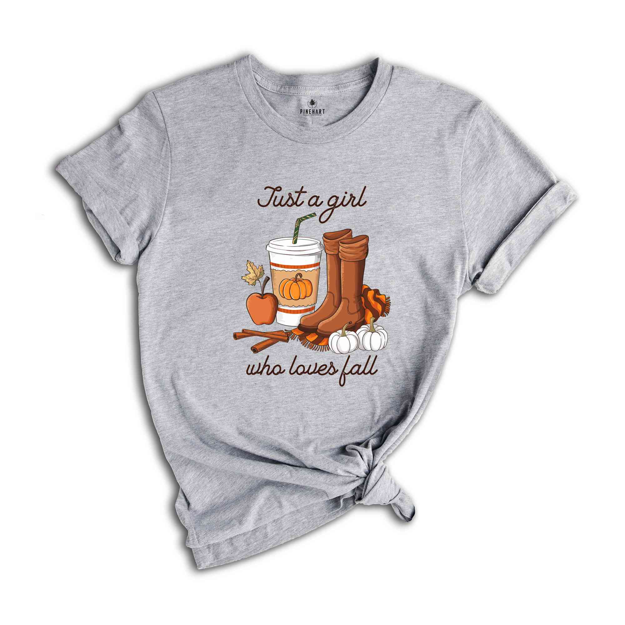 Just A Girl Who Loves Fall Shirt, Fall Shirt, Pumpkin Shirt, Coffee Lover Shirt, Happy Thanksgiving Shirt,Thanksgiving Gift