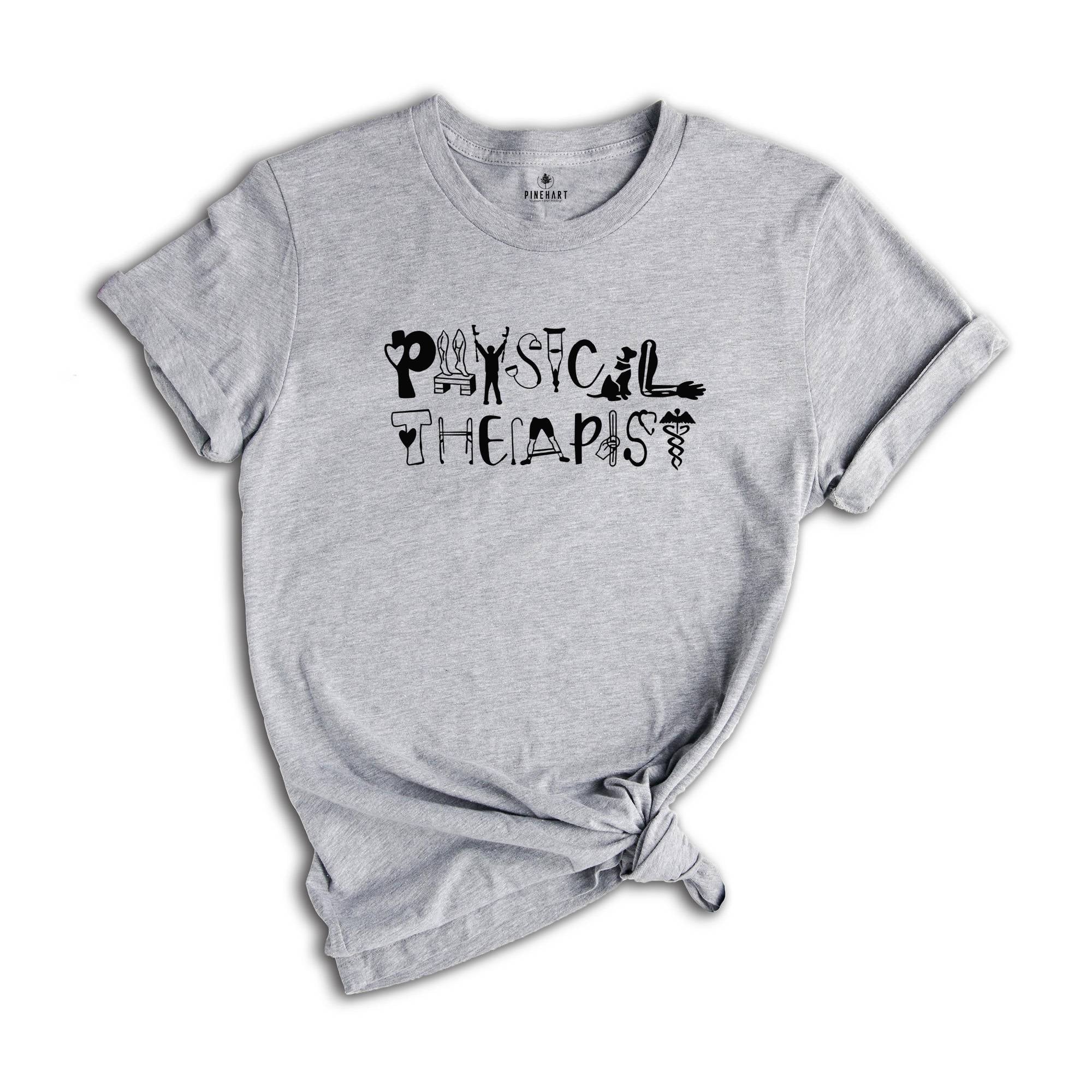 This Physical Therapist T-Shirt is the perfect gift for any physical therapy enthusiast or professional. The shirt features the letters 