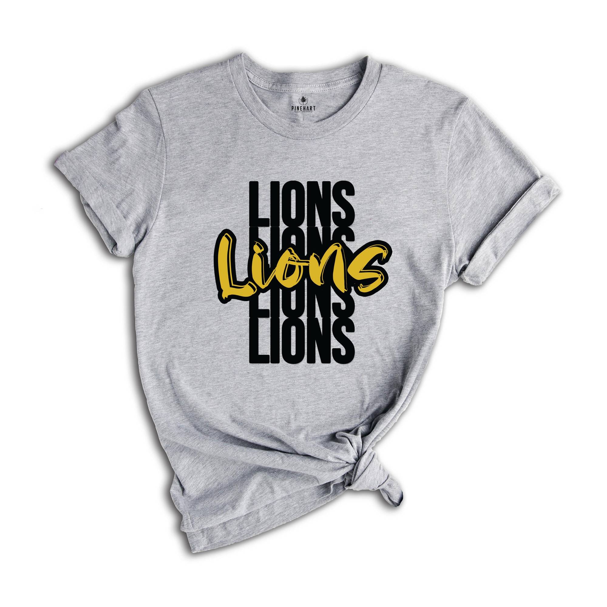 Team Mascot T-Shirt, Lions Team Shirt, Lions Football Shirt, Lions Fan Gift, Lions School Tee, Lions School Spirit