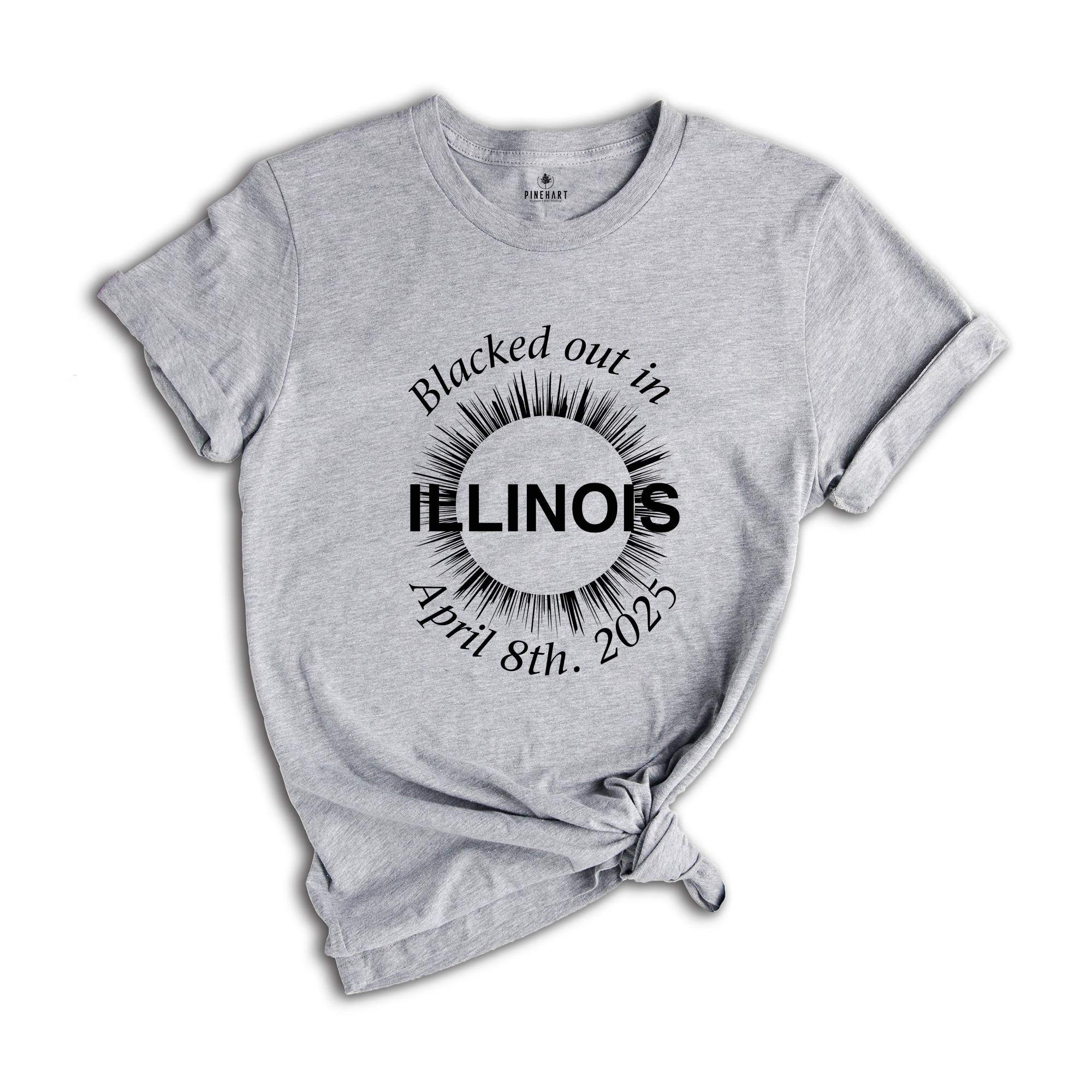 I Blacked Out In Illinois Shirt, Illinois Total Solar Eclipse Shirt, Celestial Shirt, Eclipse Event 2025 Shirt, April 8th 2025