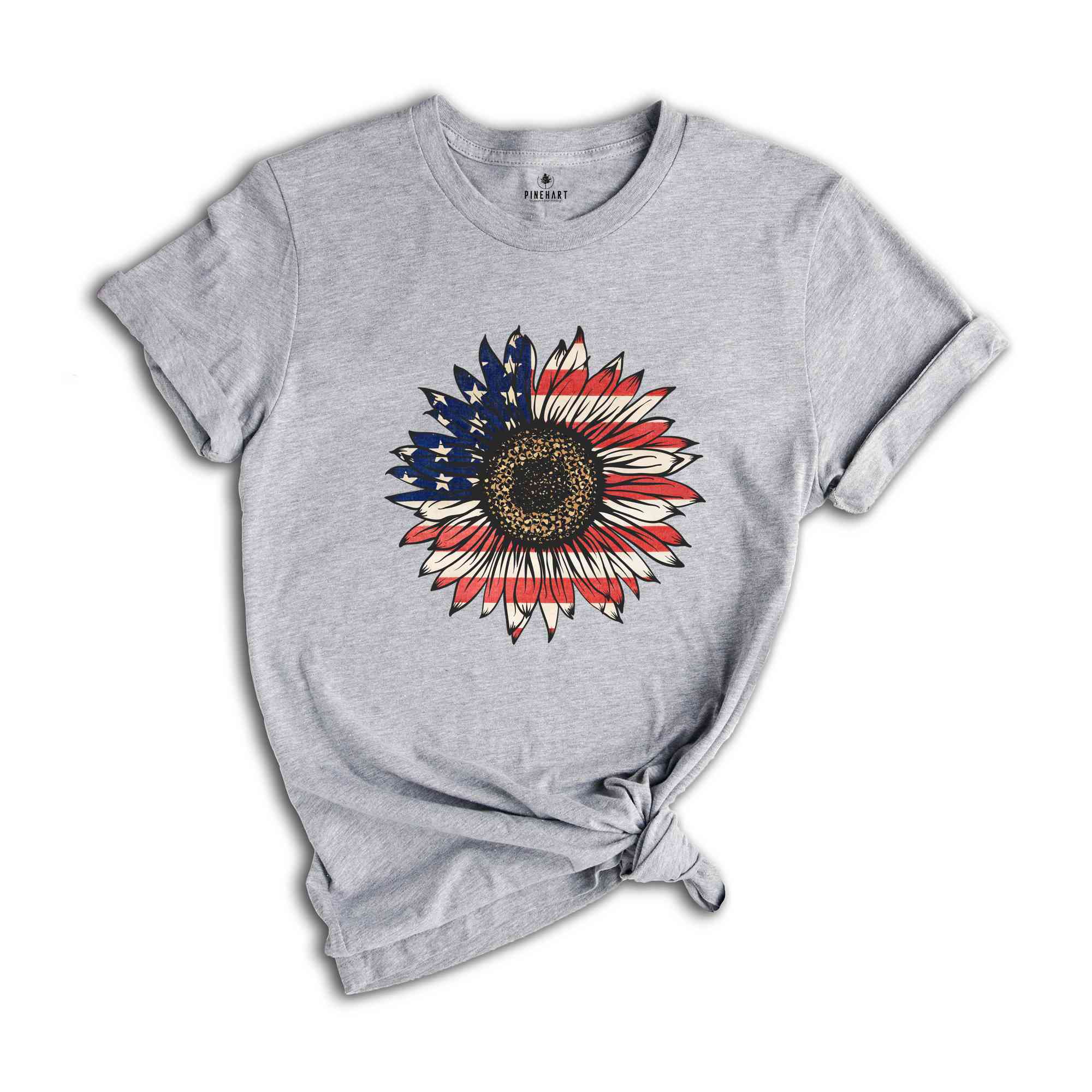 American Sunflower Shirt, 4th Of July Shirt, USA Shirt, Patriotic Shirt, Independence Day Shirt, Red White And Blue, Fourth Of July