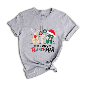 Merry Dancemas Shirt, Ballerina Shoes T-Shirt, Dance Teacher Tee, Dance Lover Gift, Ballet Dancer Shirt, Christmas Teacher Shirt