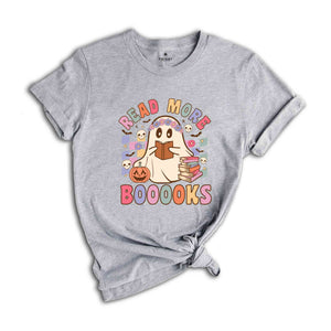 Read More Booooks Shirt, Halloween Ghost Shirt, Librarian Shirt, Librarian Halloween, Book Lovers Shirt, Ghost Book Shirt, Spooky Season