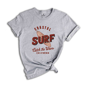 Coastal Surf Shirt, Coconut Girl Tee, Trendy Beachy Shirts, Surf Tshirt, Summer Tee, California Shirt, Ocean Wave Shirt