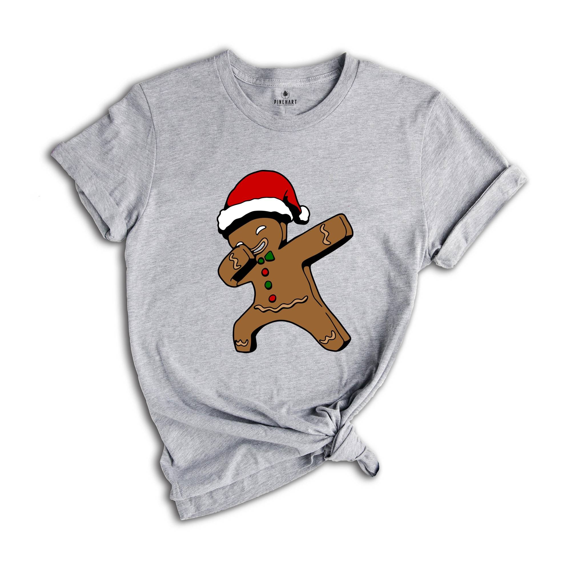 Gingerman Dabbing Santa Hat Shirt, Family Christmas Shirt, Christmas Pajamas, Matching Christmas, Christmas Party Gift