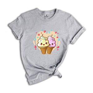 Valentines Day Ice Cream Shirt, Cute Couple T-shirt, Valentines Day Gift, Funny Ice Cream Tee, Cute Girlfriend Gift