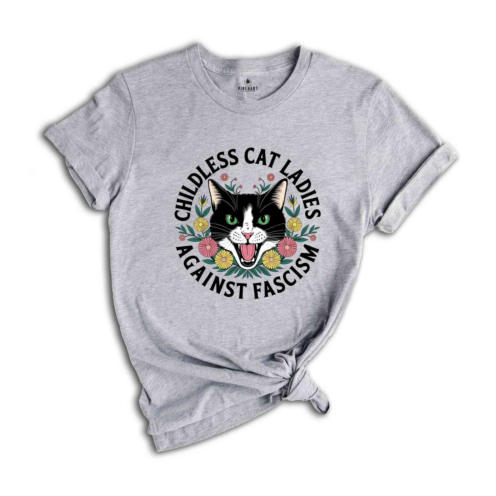 Childless Cat Lady Against Fascism Shirt, Feminist Shirt, Vote 2024, Cat Lady Shirt, Women Rights Shirt, Liberal Shirts, Anti Trump Shirt