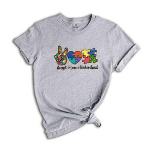 Accept Love Understand Shirt, Neurodivergent Shirt, Special Ed Gift, Autism Support Shirt, Gift For Autism, Autism Month Tee, Teach Accept