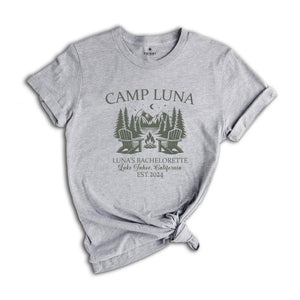 Custom Camp Bachelorette Party Shirt, Custom Girls Trip Shirt Bachelorette Party Shirt, Camp Lover Shirt, Custom Camp Shirt, Hiking Shirt