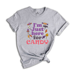 I'm Just Here for Candy Shirt, Cute Halloween Shrit for Grandkids, Cute But Spooky Halloween Shirt