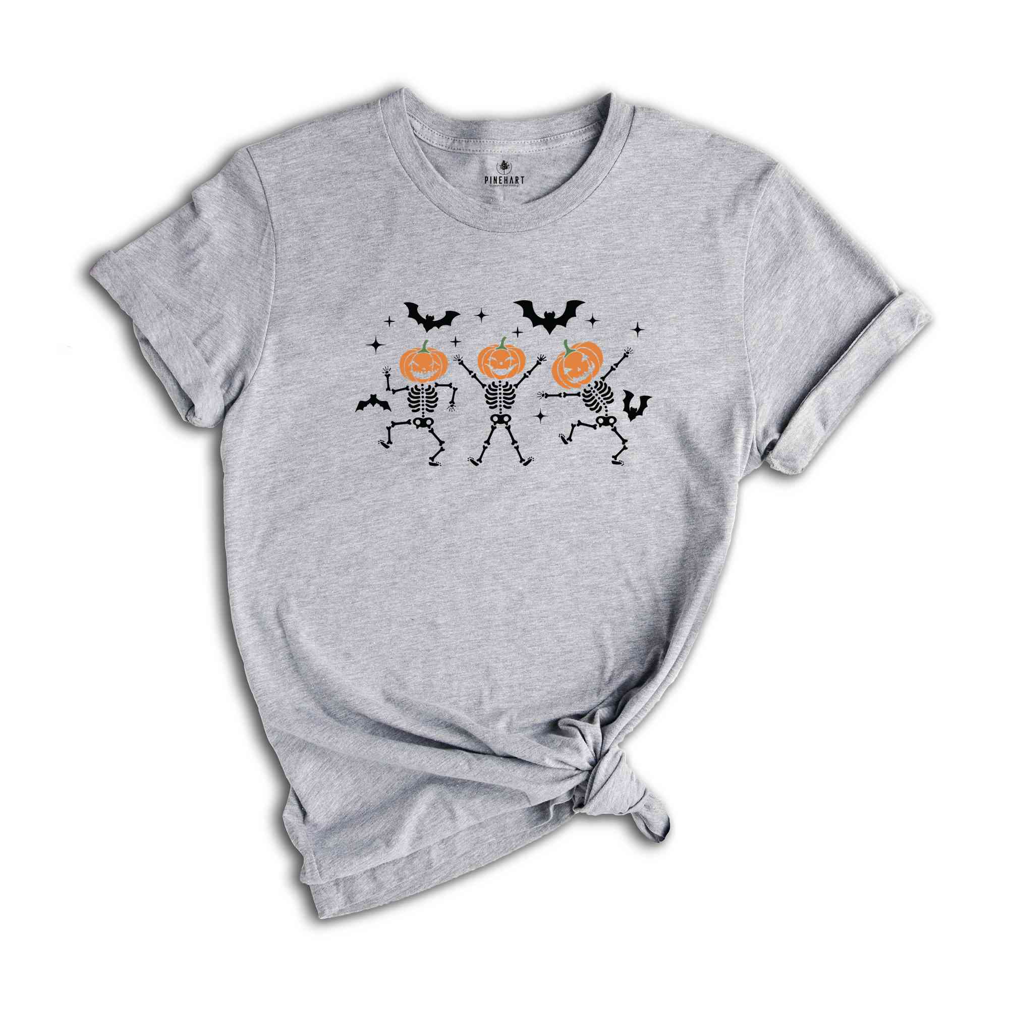 Pumpkin Skeletons Halloween Shirt, Pumpkins Halloween Shirt, Halloween Skeleton Shirt, Pumpkins Shirt, Spooky Season Shirt, Fall Shirt