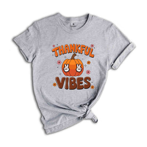 Thankful Vibes Shirt, Pumpkin Patch Shirt, Fall Shirt, Thanksgiving Heart Shirt, Thanksgiving Matching Shirt, Thanksgiving Shirt