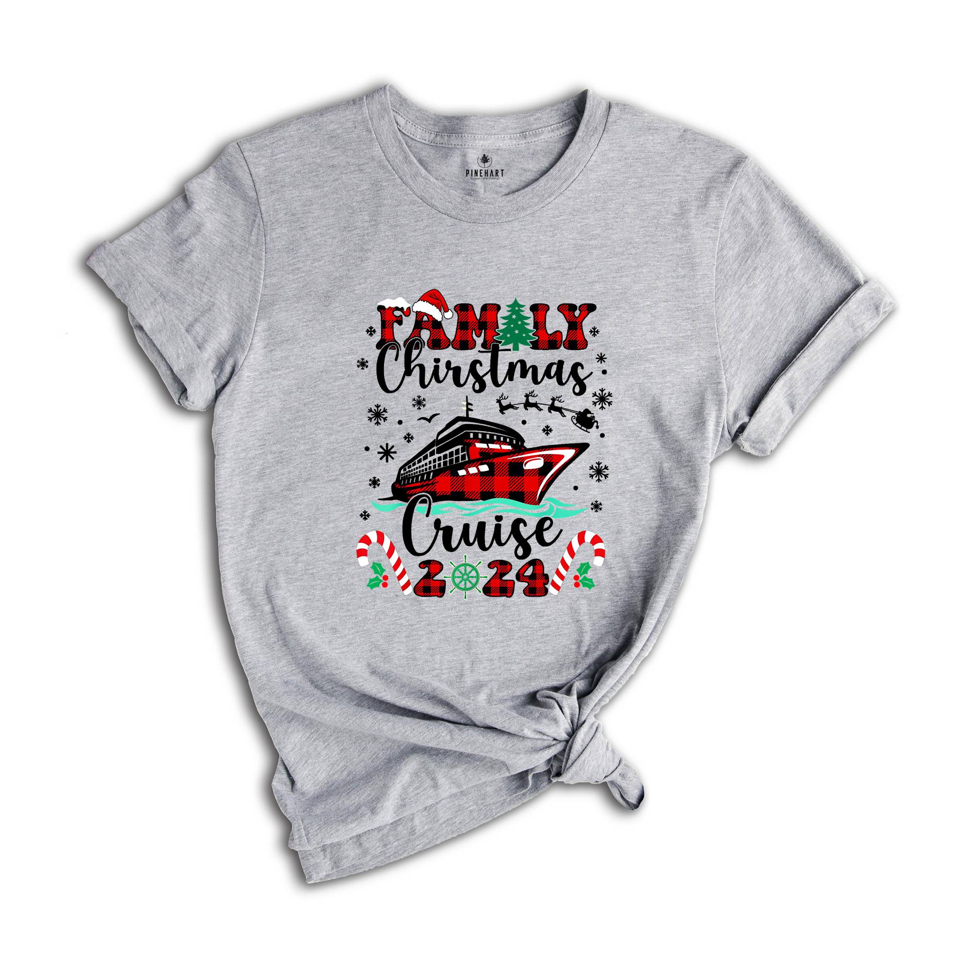 Custom Christmas Cruise 2024 Shirt, Family Christmas Cruise T-Shirt, Cruise Group Shirt, Christmas Family Vacation Shirt