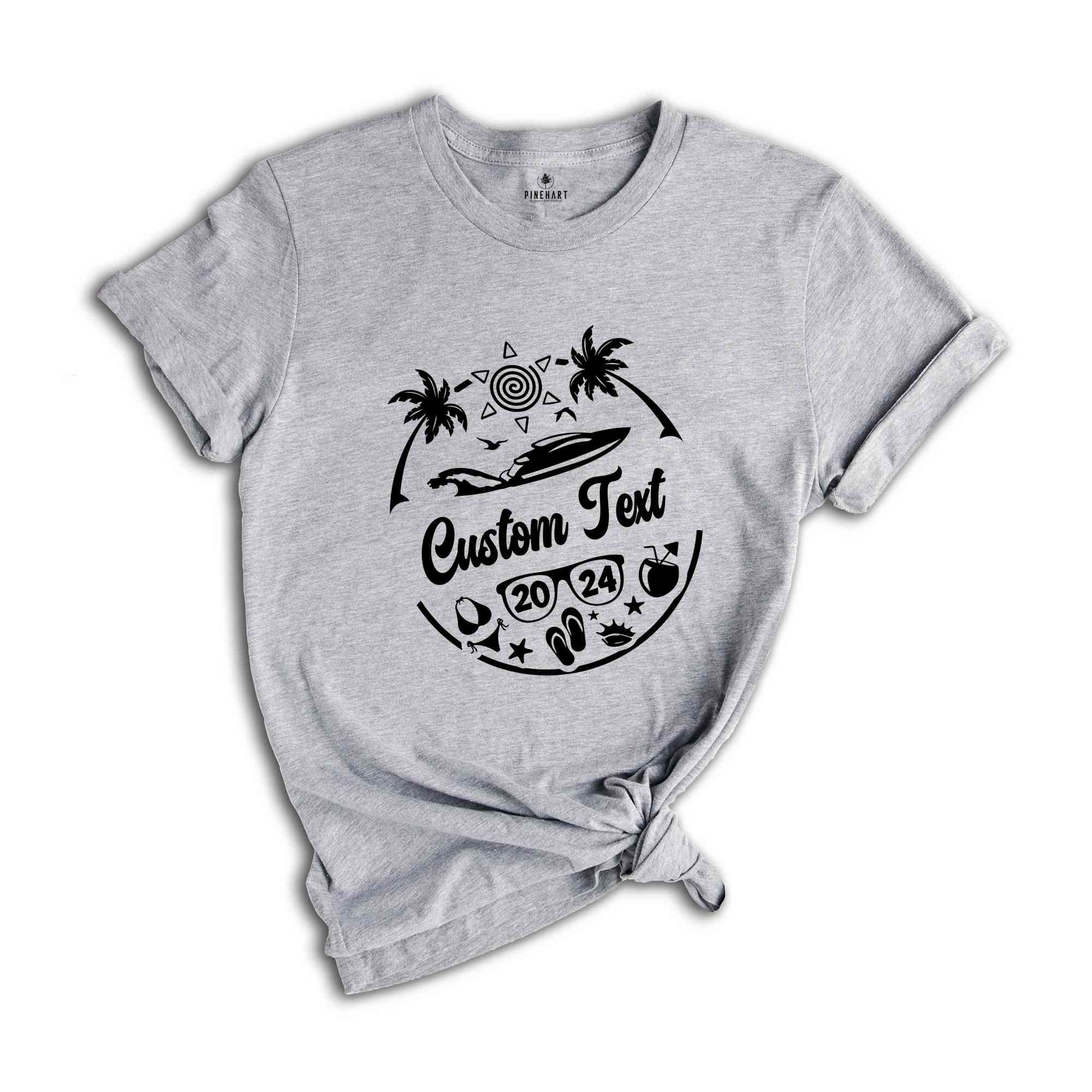 Custom Beach T-Shirt, Beach T-Shirt, Coastal Vibes Women Shirt, Vacation Trip, Beach Holiday T-Shirt