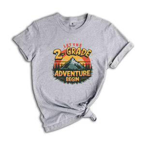 Let The 2nd Grade Adventure Begin Shirt, Hello Second Grade Shirt, Back to School Shirt, Second Grade Teacher Shirt, First Day Of School Tee