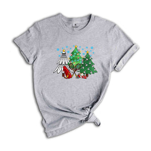 Christmas Badminton Tree T-Shirt, Sport Lover Tee, Badminton Lover Gift, Badminton Coach Shirt, Funny Badminton Shirt, Christmas Gift