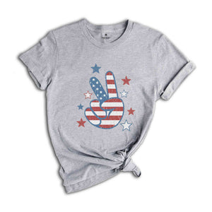 America Peace Sign Shirt, America Peace Shirt, Patriotic Shirt, Republican Shirt, USA Flag Shirt, 4th Of July Shirt, America Freedom Shirt