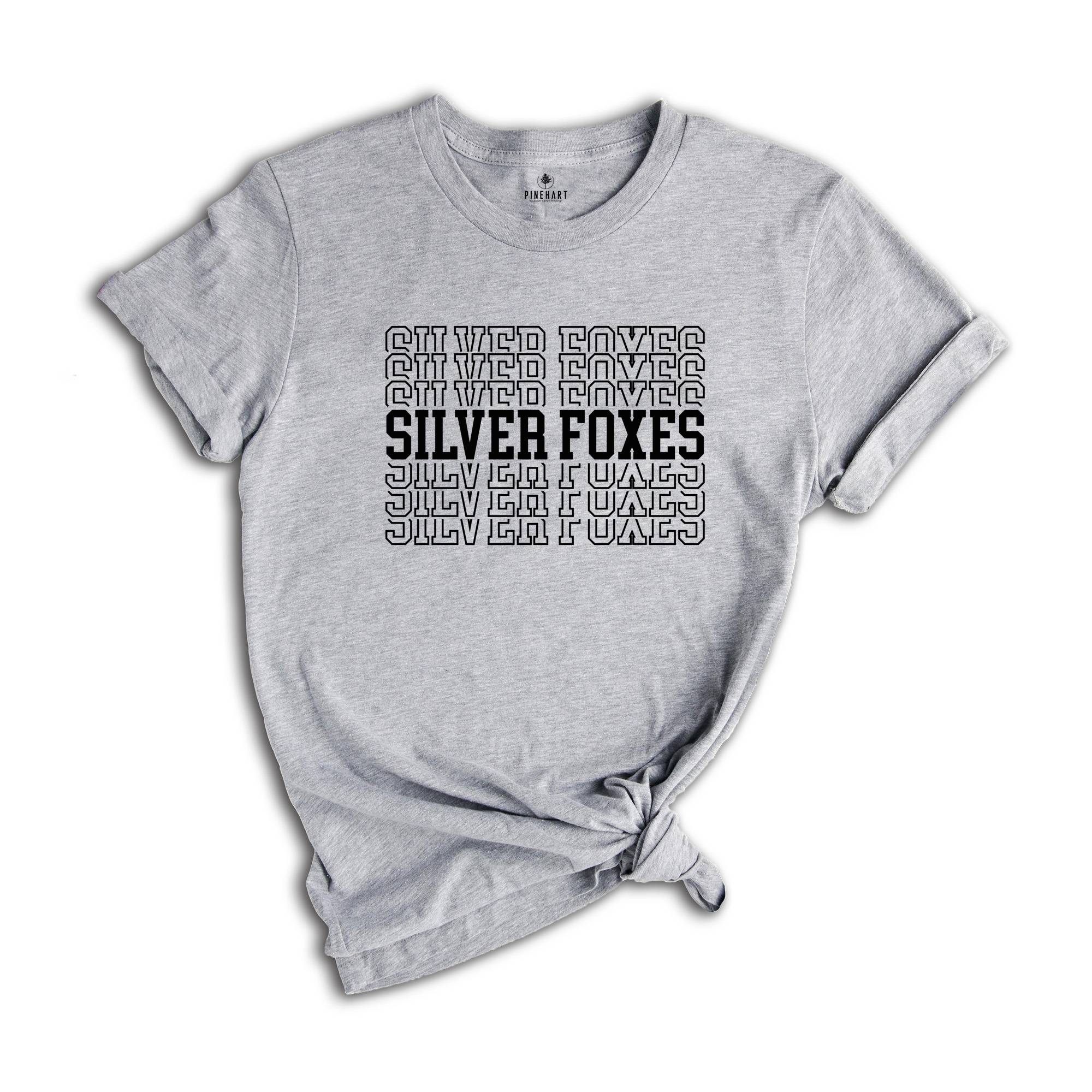 Team Mascot Shirt, Silver Foxes Mascot Shirt, Silver Foxes Team Spirit Shirt, Silver Foxes Fan Shirt, Silver Foxes School Shirt