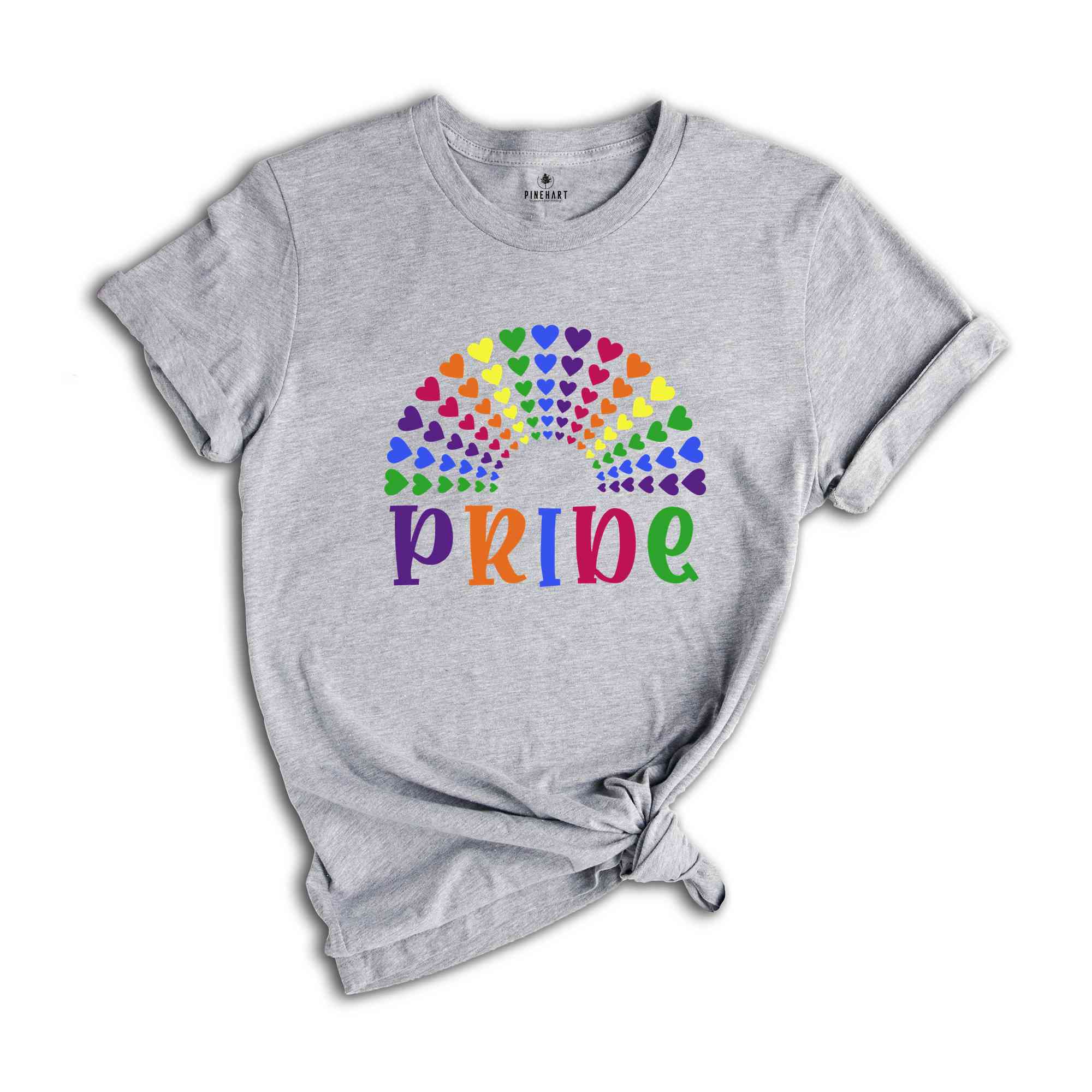 Pride Heart Shirt, Rainbow Shirt, LGBTQ+ Shirt, Pride Month Shirt, Hurts No One Tshirt, Equality Shirt, Love is Love