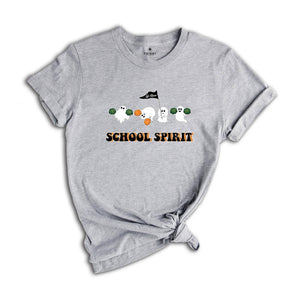 School Spirit Halloween Shirt, School Spirit Shirt, Ghost School Spirit Shirt, School Spirit Halloween Tee, Cheerleader Halloween Tee