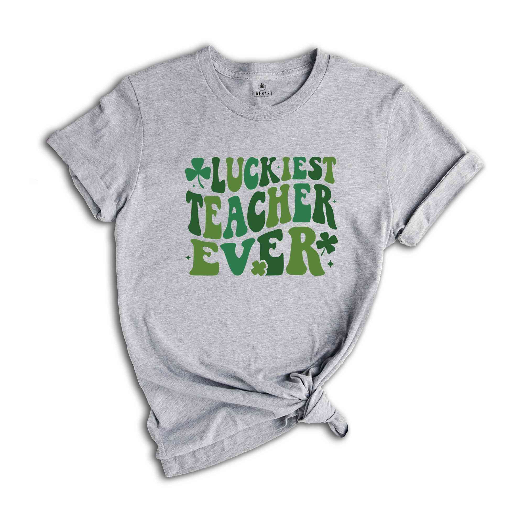 Luckiest Teacher Ever Shamrock Shirt, St Patricks Day Shirt, Gift for Teacher, St Patricks Day Teacher Shirt, Irish Teacher Shirt