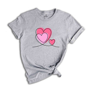 Heart Trio Valentine’s Day Shirt, Matching Valentines Couples,3 hearts valentines shirt, Anniversary Shirt