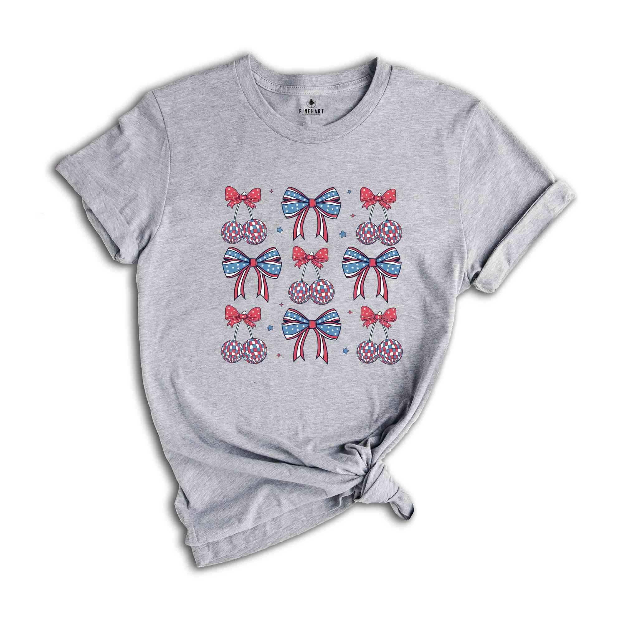 4th of July Bows Shirt, Coquette 4th of July Shirt, American Flag Shirt, USA Shirt, Coquette Bow Shirt