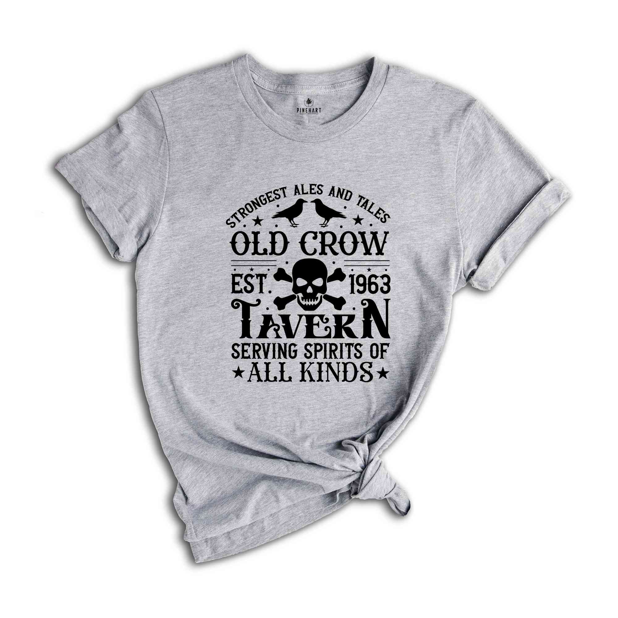 Strongest Ales And Tales Old Crow Tavern Shirt, Halloween Shirt, Spooky Pumpkin Shirt, Halloween Party Shirt, Halloween Gift