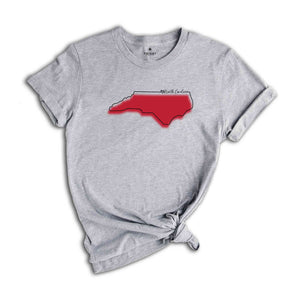 North Carolina State Shirt, North Carolina Map T-Shirt, Travel Gift Tee, North Carolina Shirt, North Carolina Lover Shirt