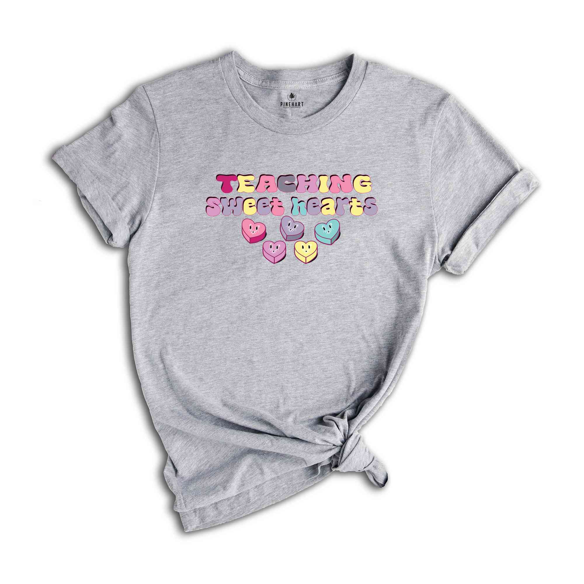 Teaching Sweethearts Valentine Shirt, Love Teach Tee, Teacher Valentine Gift, Heart Print T-shirt, Cute Valentine's Tee