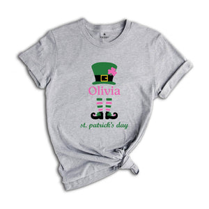 Personalized St. Patrick's Day Shirt, Cute Mom Shirt, Funny Patrick Day Party Tee, Custom Drinking Shirt, Mom Shirt, Custom Name Shirt