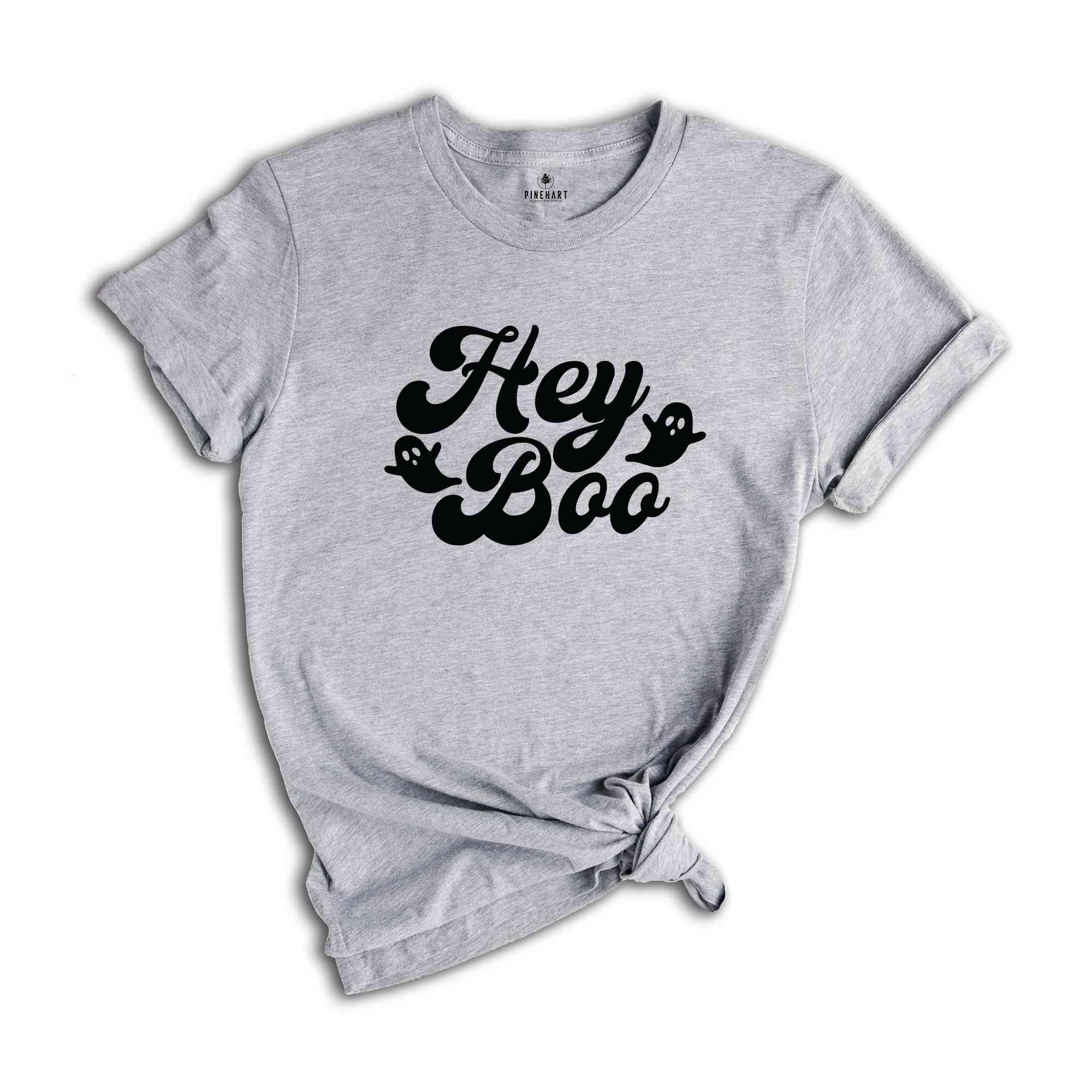 Hey Boo T-Shirt, Cute Ghost Shirt, Halloween Shirt, Funny Ghost Shirt, Cute Halloween T-Shirt, Retro Halloween Tee