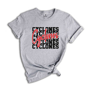 Team Mascot Shirt, Cyclones Mascot Shirt, Cyclones Team Spirit Shirt, Cyclones Fan Shirt, Cyclones School Shirt, Cyclones School Spirit