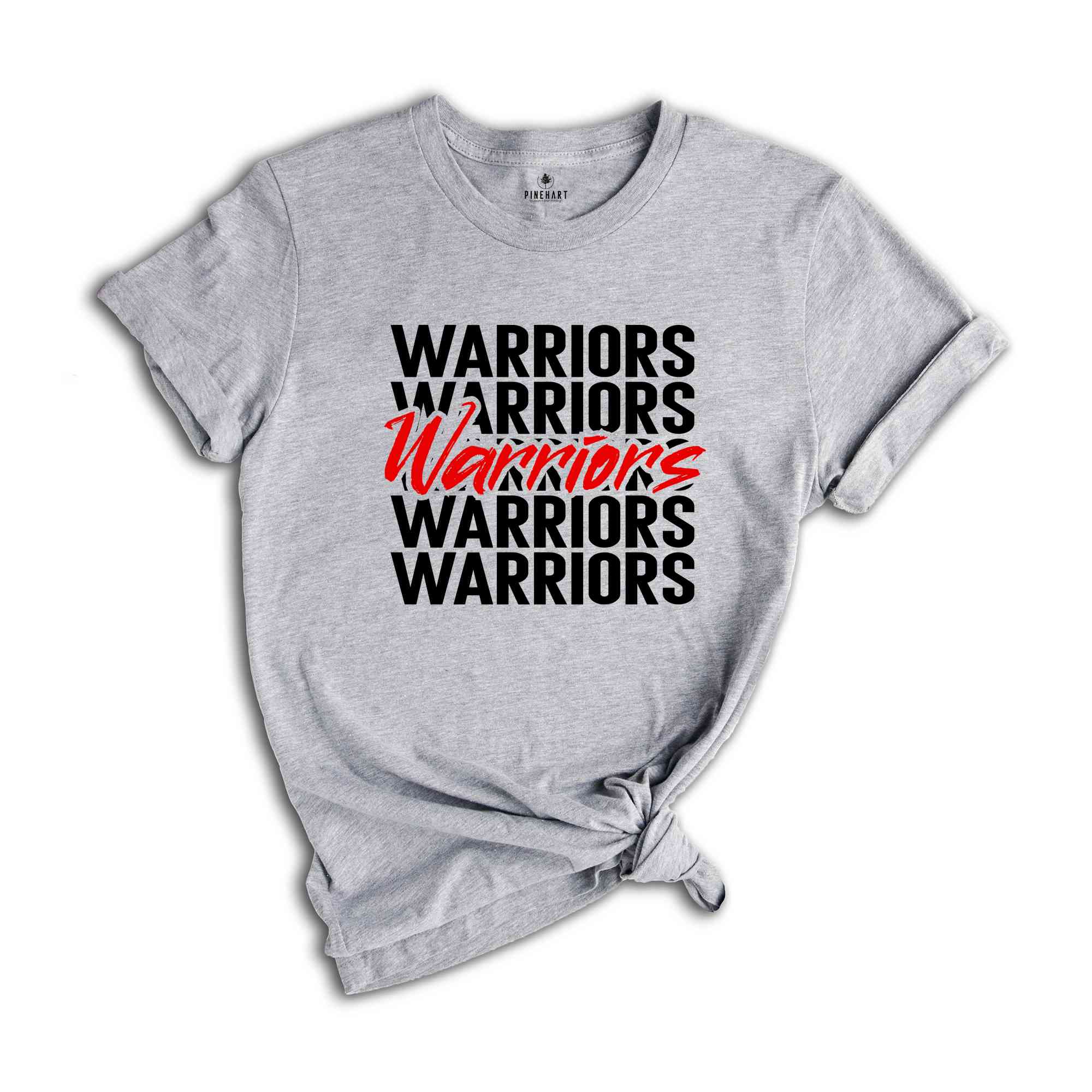 Team Mascot T-Shirt, Warriors Team Shirt, Warriors Football Tee, Warriors Fan Gift, Warriors School Shirt, Warriors School Spirit