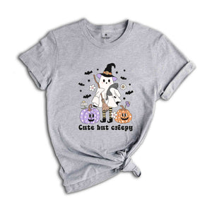 Cute But Creepy Ghost Shirt, Retro Halloween Tee, Boo Halloween Spooky T-Shirt, Creepy Halloween Shirt, Funny Halloween Gift