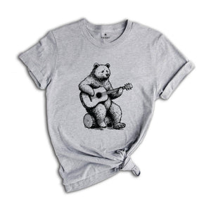 Bear Playing Guitar Shirt, Bear Shirt, Bear And Music Shirt, Musician Shirt, Guitar Player Shirt, Bear Guitar Shirt, Music Guitar Gift