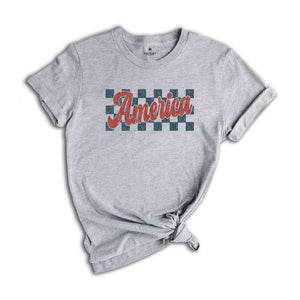 Vintage America T-Shirt, 4th Of July Outfit, Cute America Shirt, Vintage Fourth Of July Shirt, Patriotic Gifts