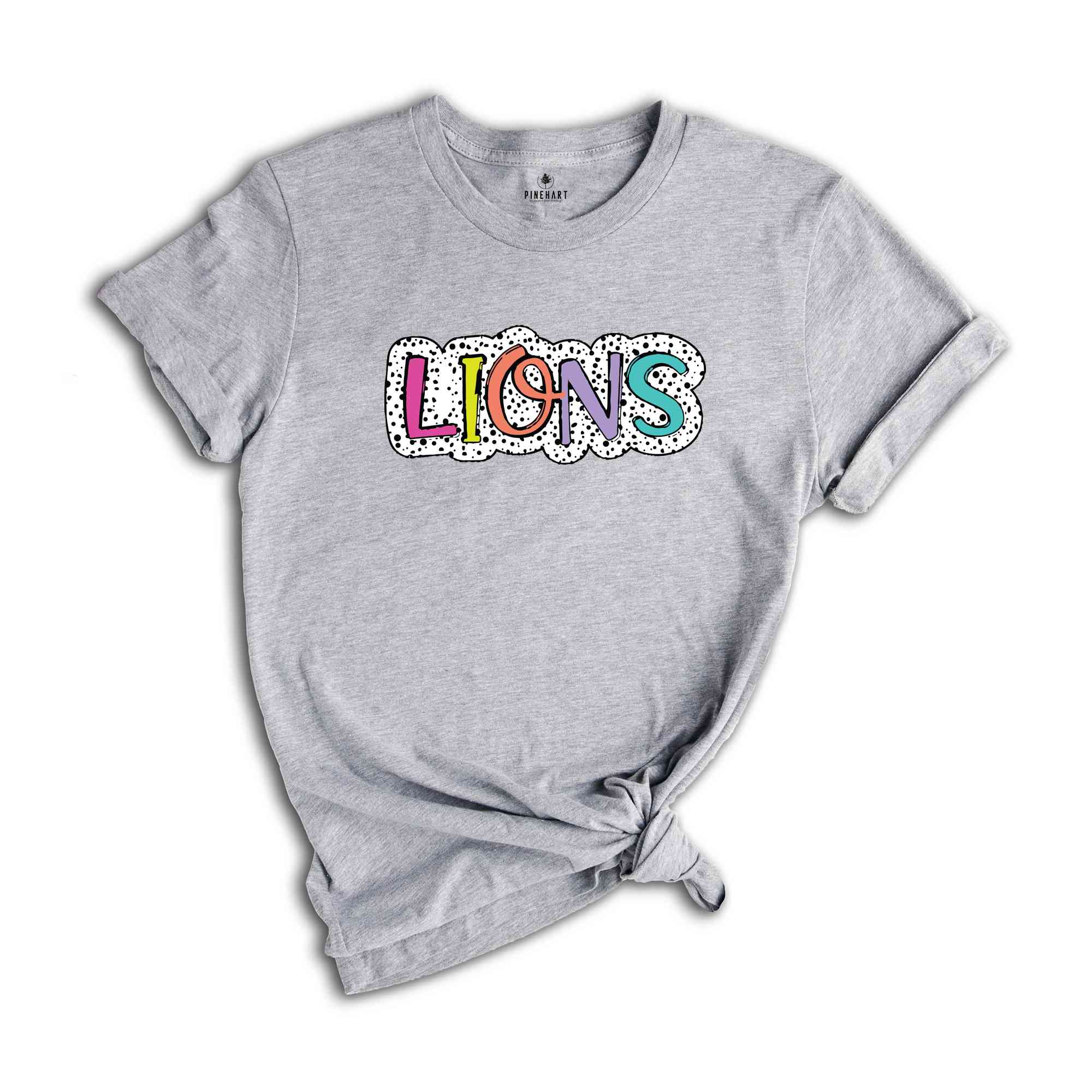 Lions Team T-Shirt, Lions Mascot Shirt, Lions Fan Shirt, Football T-Shirt, Lions Team Mascot, Lions Mascot Tee