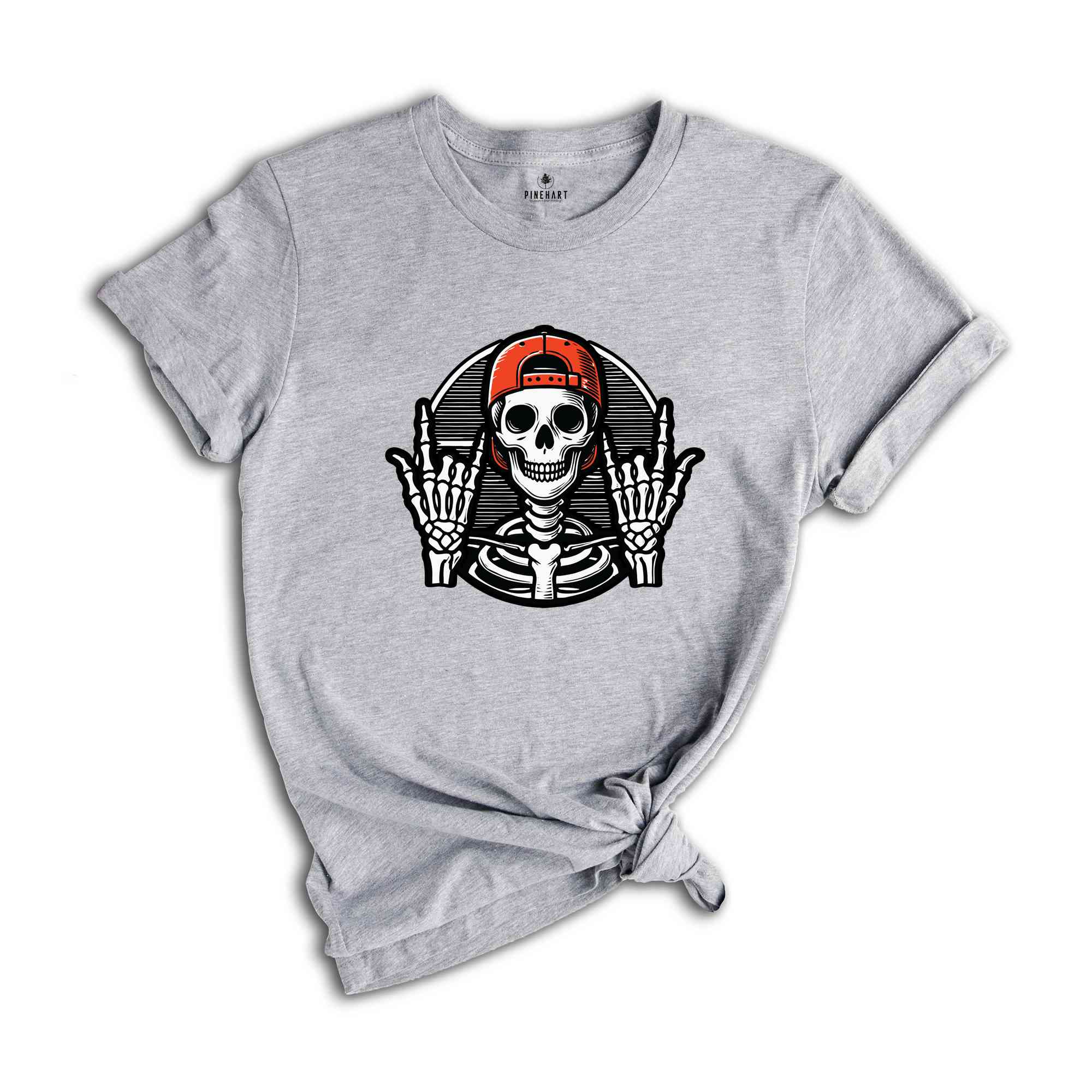 Rocker Skater Skeleton Shirt, Halloween Skeleton Shirt, Funny Skeleton Shirt, Spooky Season Shirt, Music Lovers Gift, Skater Shirt