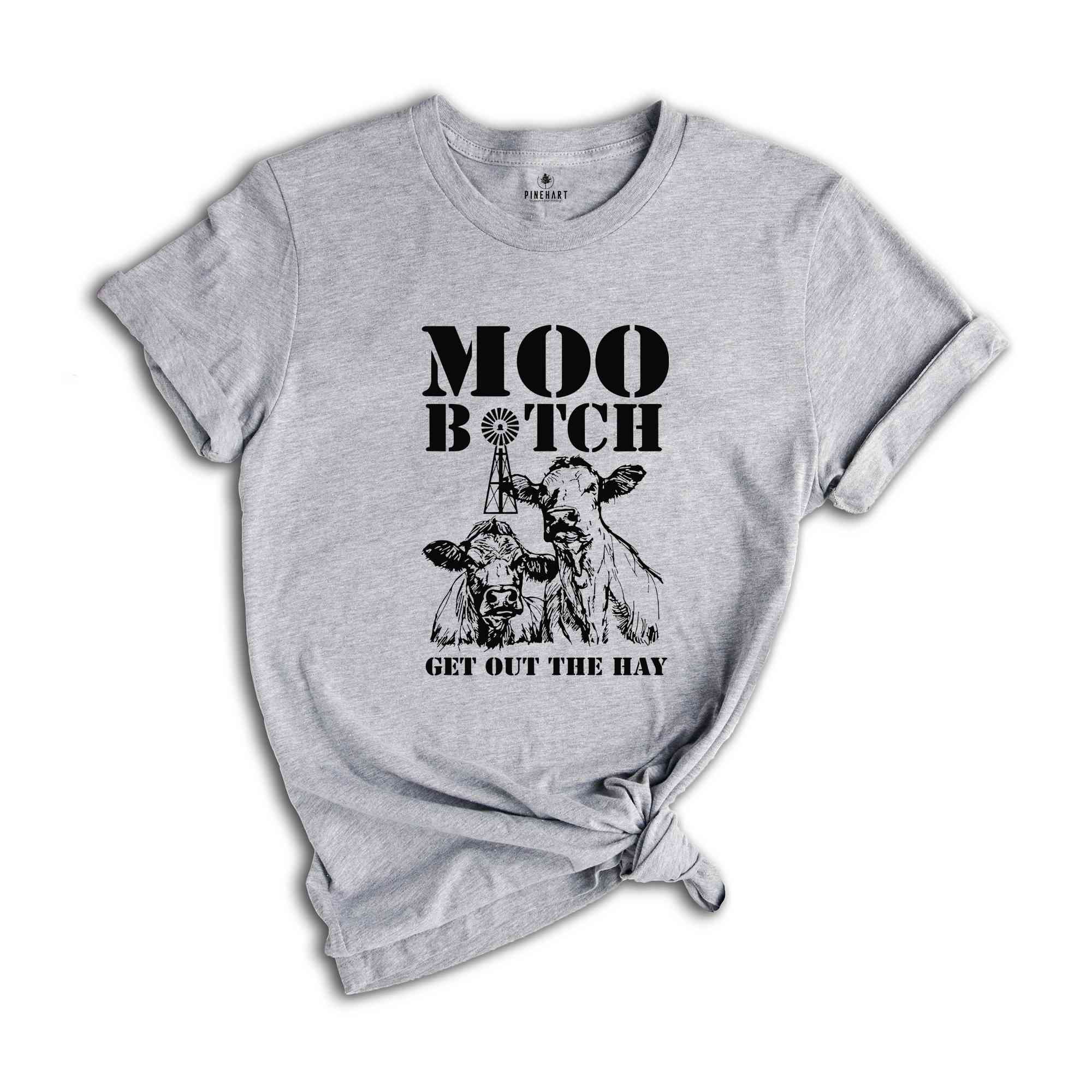 Moo Bitch Get Out The Way Shirt, Sleeping Cow Tee, Animal Lover Shirt, Cute Cow Drawing Shirt, Animal Lover Tee