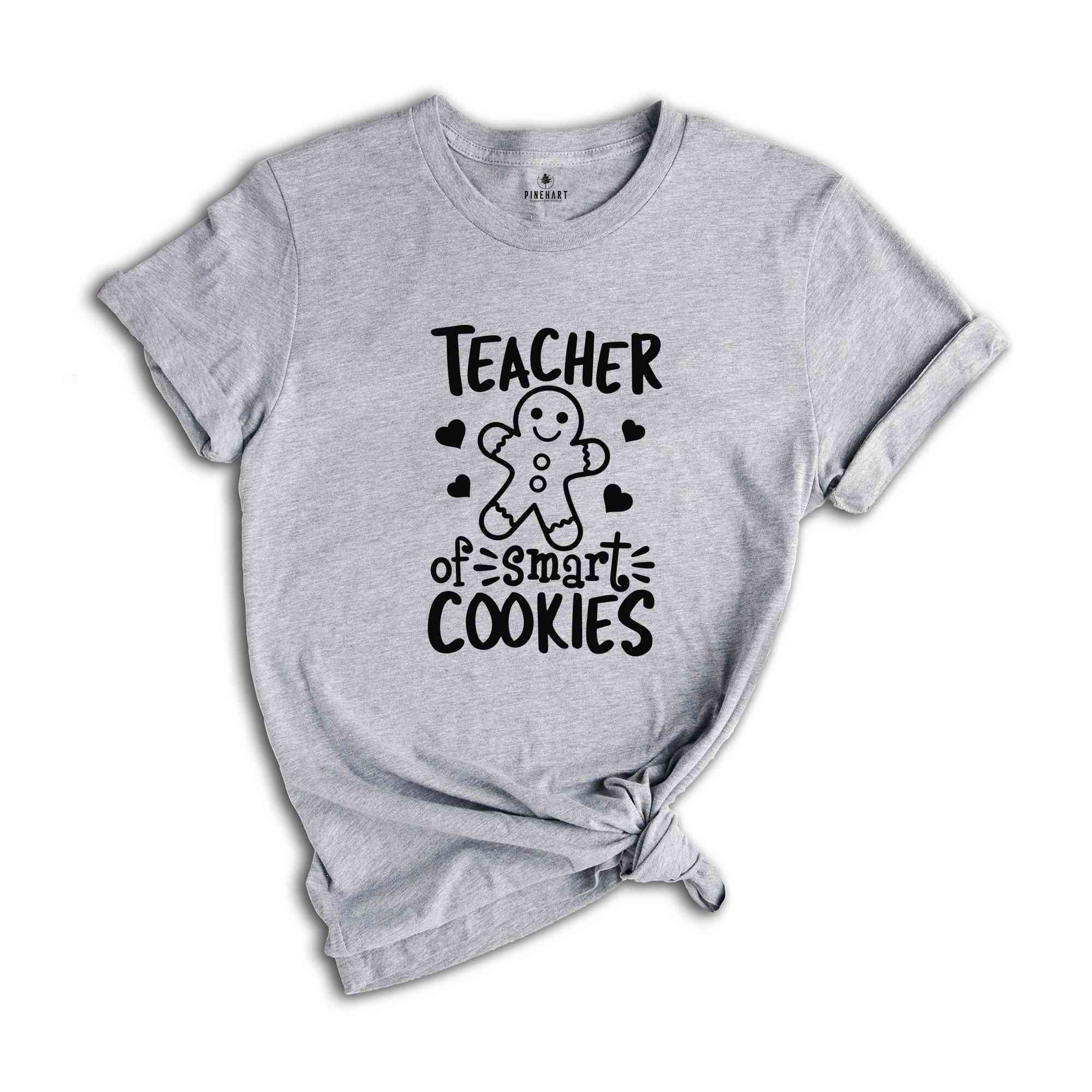 Teacher Of Smart Cookies Shirt, Christmas Teacher Tee, Kindergarten Teacher Shirt, Christmas Teacher Gift, Teacher Tee