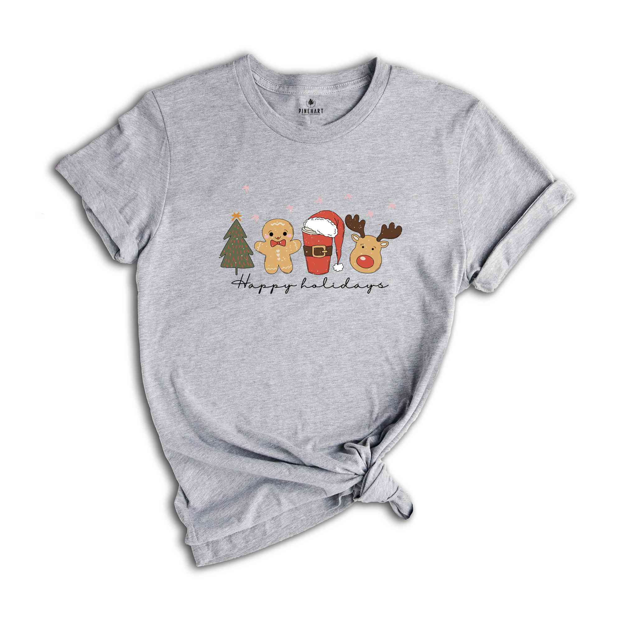 Happy Holidays Shirt, Cute Christmas Shirt, Gingerbread Shirt, Christmas Tree Shirt, Christmas Party Shirt, Holiday Shirt, New Year Shirt