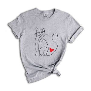 Minimalist Cat T-Shirt, Cat Lover Shirt, Gifts for Cat Lovers, Cat Mom Shirt, Animal Lover Tee, Cat Lovers Tee, Cat Owner Shir