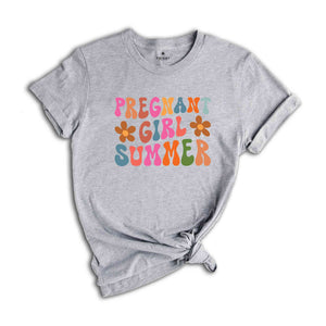 Pregnant Girl Summer Shirt, Cute Mom to Be Shirt, Pregnancy Reveal Shirt, Funny Mom Gift, New Mom Shirt, Baby Announcement Shirt