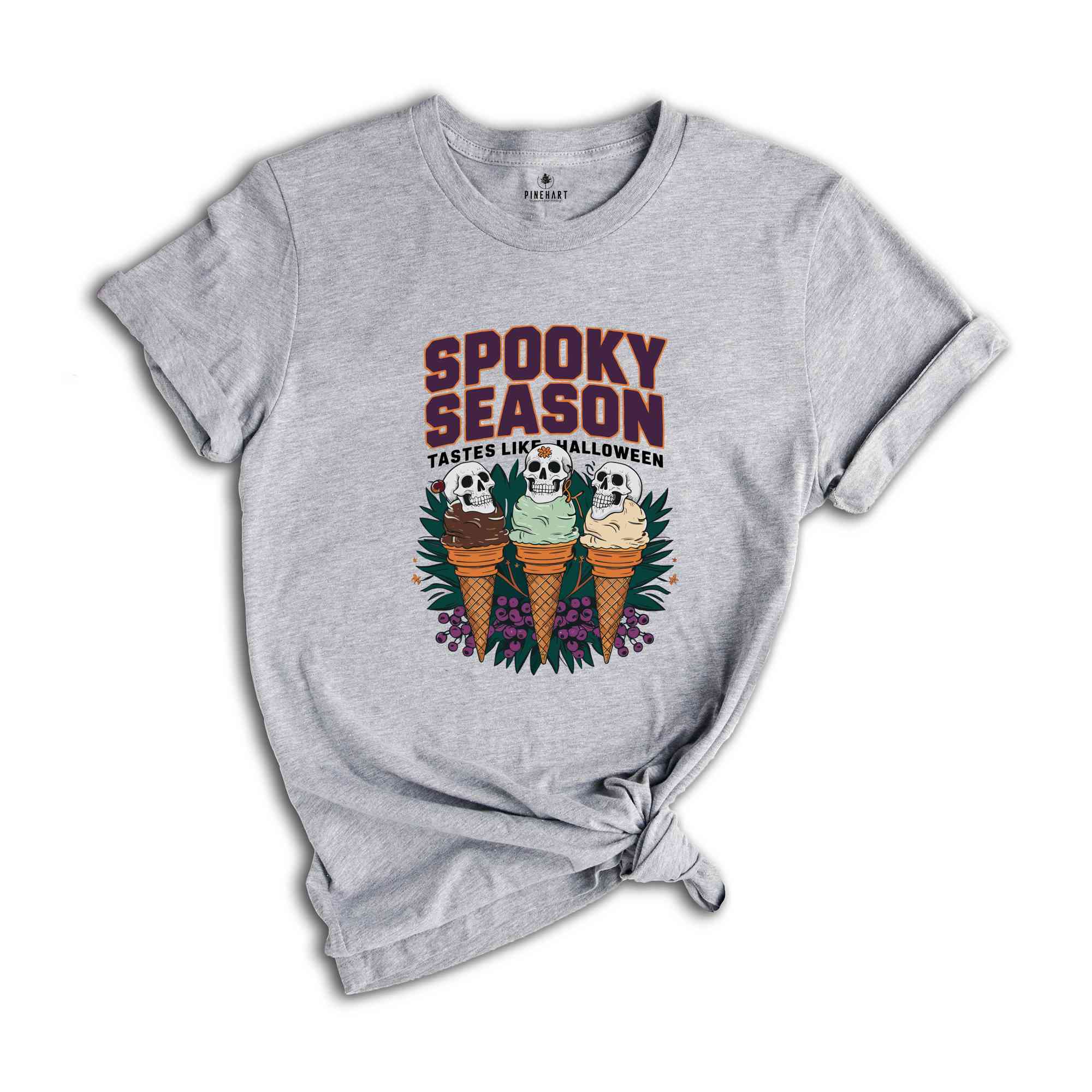 Spooky Season Tastes Like Halloween Shirt, Funny Halloween Shirt, Ghost Shirt, Halloween Gift, Retro Fall Shirt, Ice Cream Lover Gift