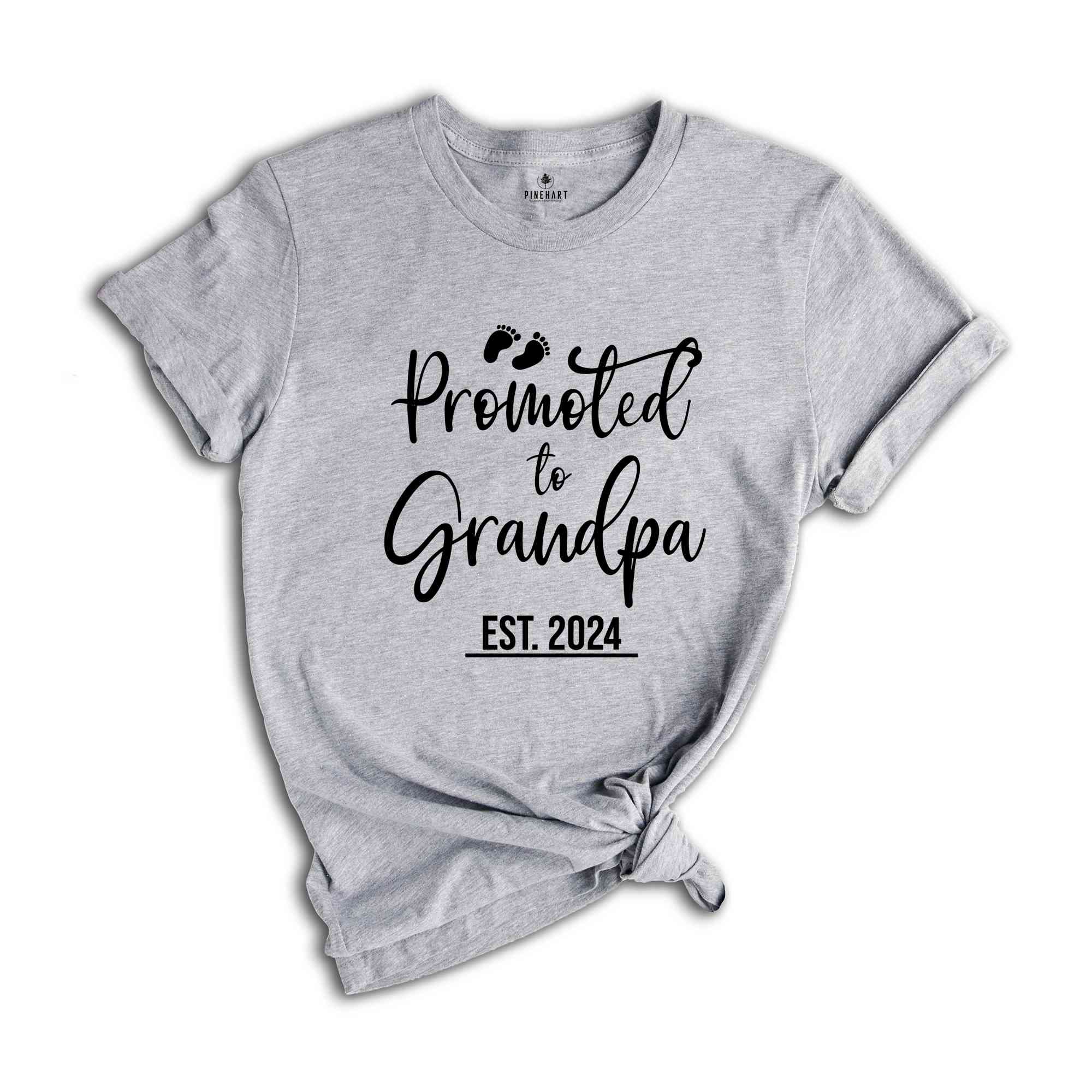 Promoted to Grandma Grandpa Est 2024 Shirt, Matching New Grandma Shirt, New Grandpa Shirt, Grandparents Shirt, Funny Gender Reveal Shirt