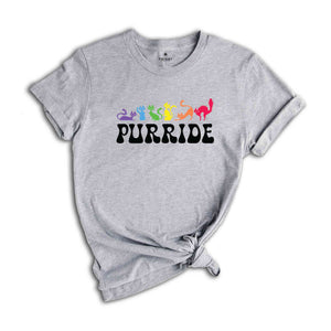 Purride Cat Shirt, LGBT Flag Shirt, Gay Pride Shirt, LGBTQ Shirt, Rainbow Pride Shirt, Cat Lover Gift, Rainbow Cat Shirt, Lesbian Gay Gift