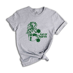 ST. Patrick Dog Shirt, Full Of Charm Shirt, Cute Irish Dog Shirt, Clover Dog Shirt, Lucky Dog Shirt, Dog Owner St. Patrick Day T-shirt