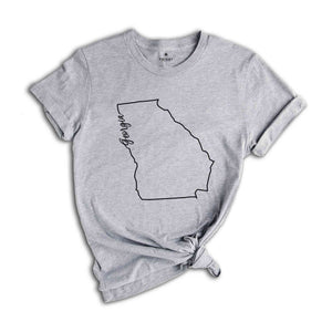 Georgia State Shirt, The USA State Shirt, Georgia USA Shirt, Georgia Map Outline Shirt, US Outline Shirt, United States Shirt